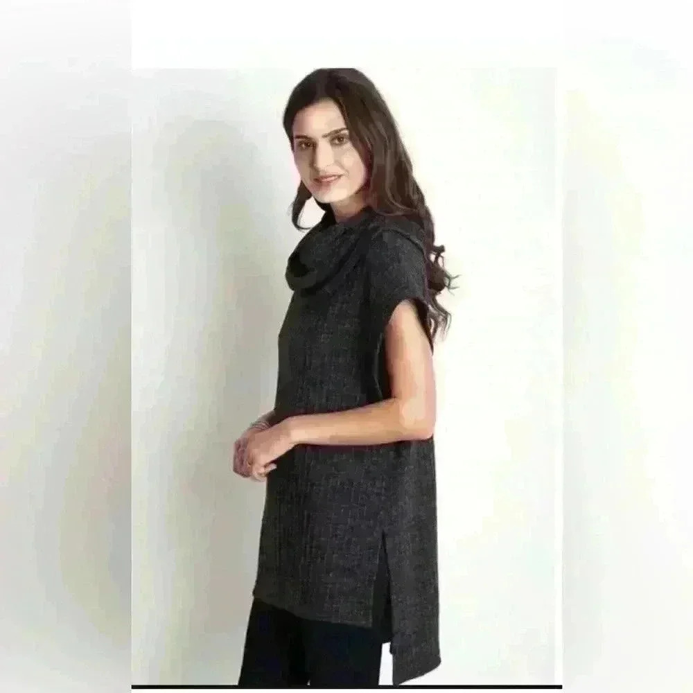 Cowl Neck Sleeveless Tunic